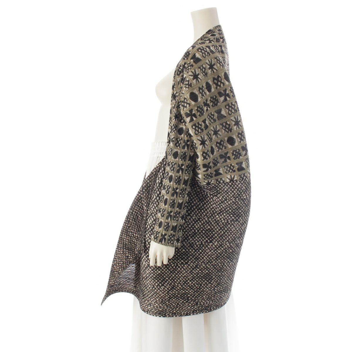 プリーツプリーズ イッセイミヤケ 幾何学柄 変形 ジャケット アウター