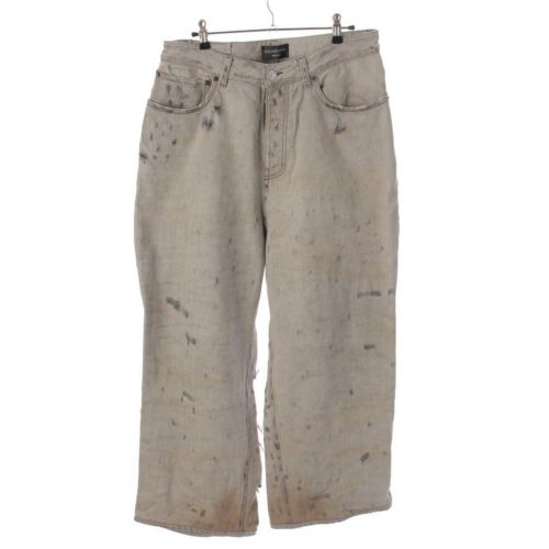 バレンシアガ 23SS SUPER DESTROYED BAGGY スーパーデストロイ加工 デニムパンツ 745248 グレー S