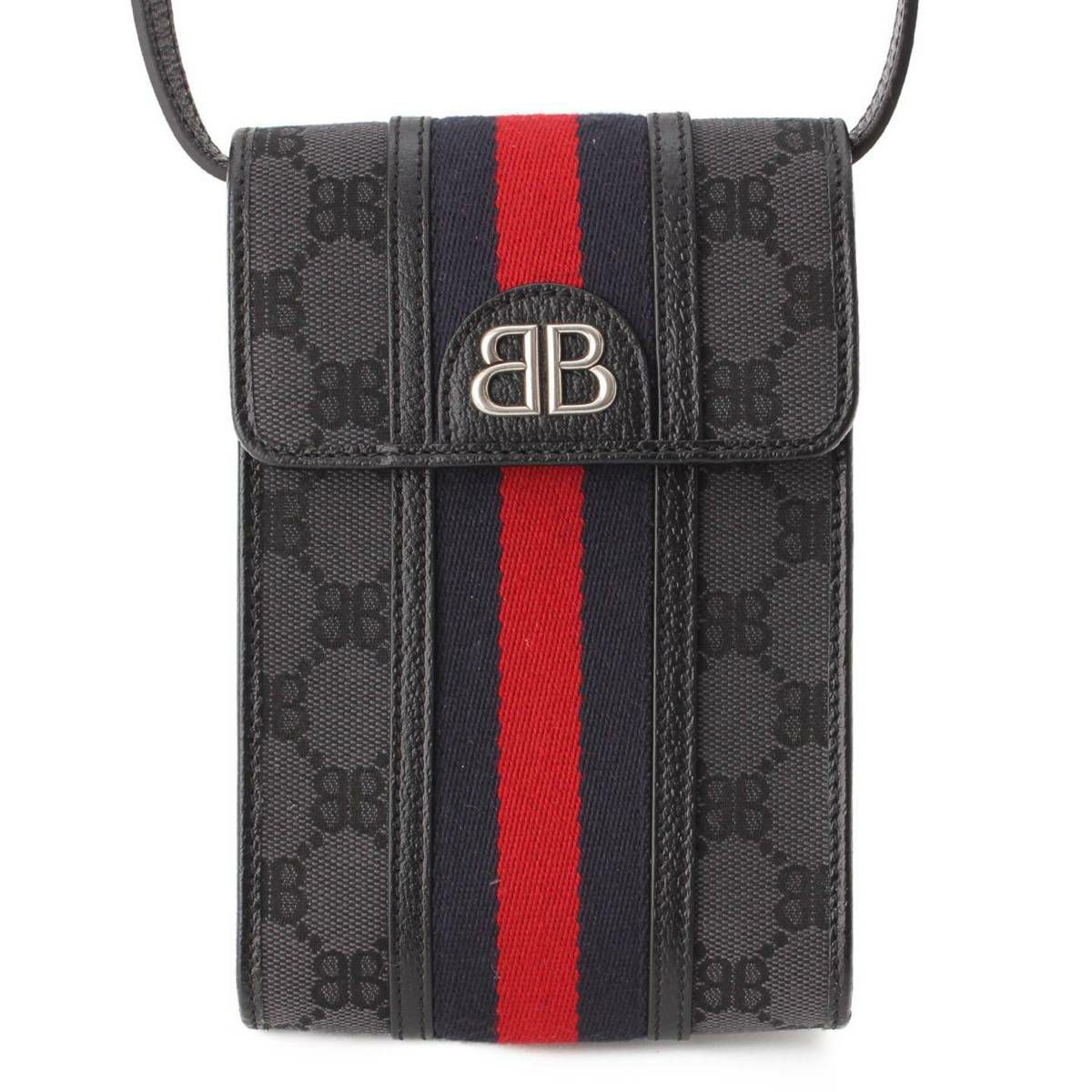 グッチ バレンシアガ BALENCIAGA ハッカープロジェクト ショルダーバッグ ポシェット 680130 ブラック