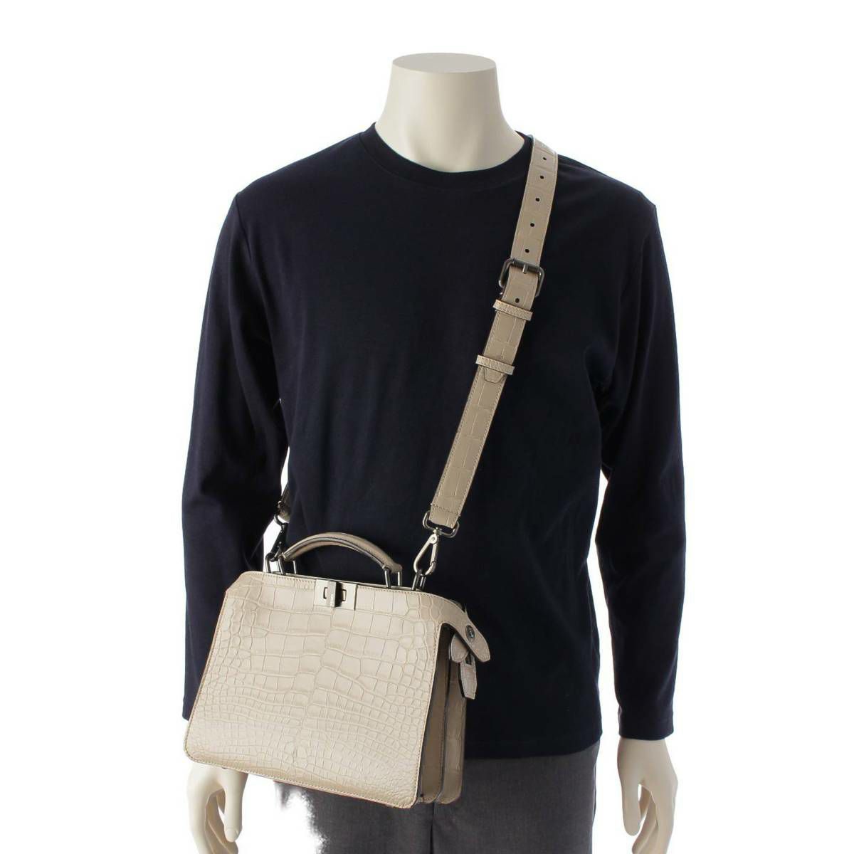 フェンディ ピーカブー アイシーユー エックスクロス クロコ 2way