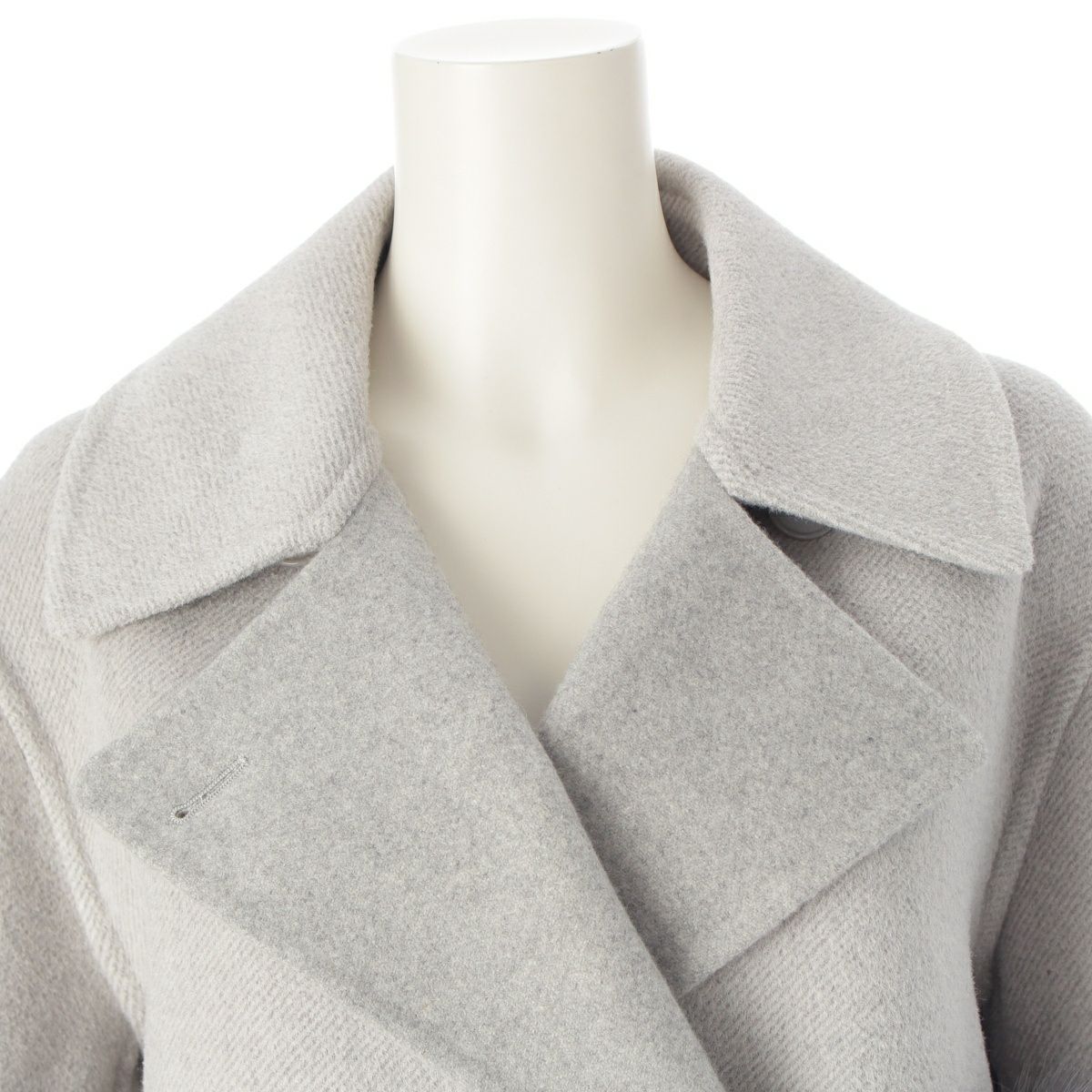 【新品同様】ドゥロワー ウール シルク フォックス 2024 コート グレー 新品同様】ドゥロワー ウール シルク フォックス 2024 コート グレー