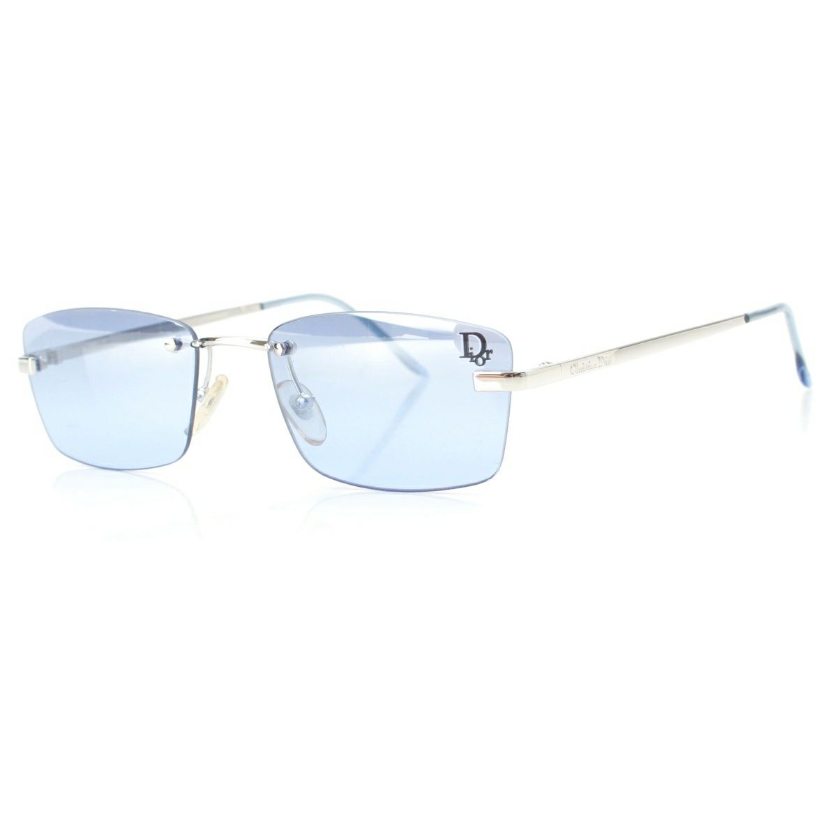 クリスチャンディオール リムレス サングラス アイウェア 58ENH ブルー