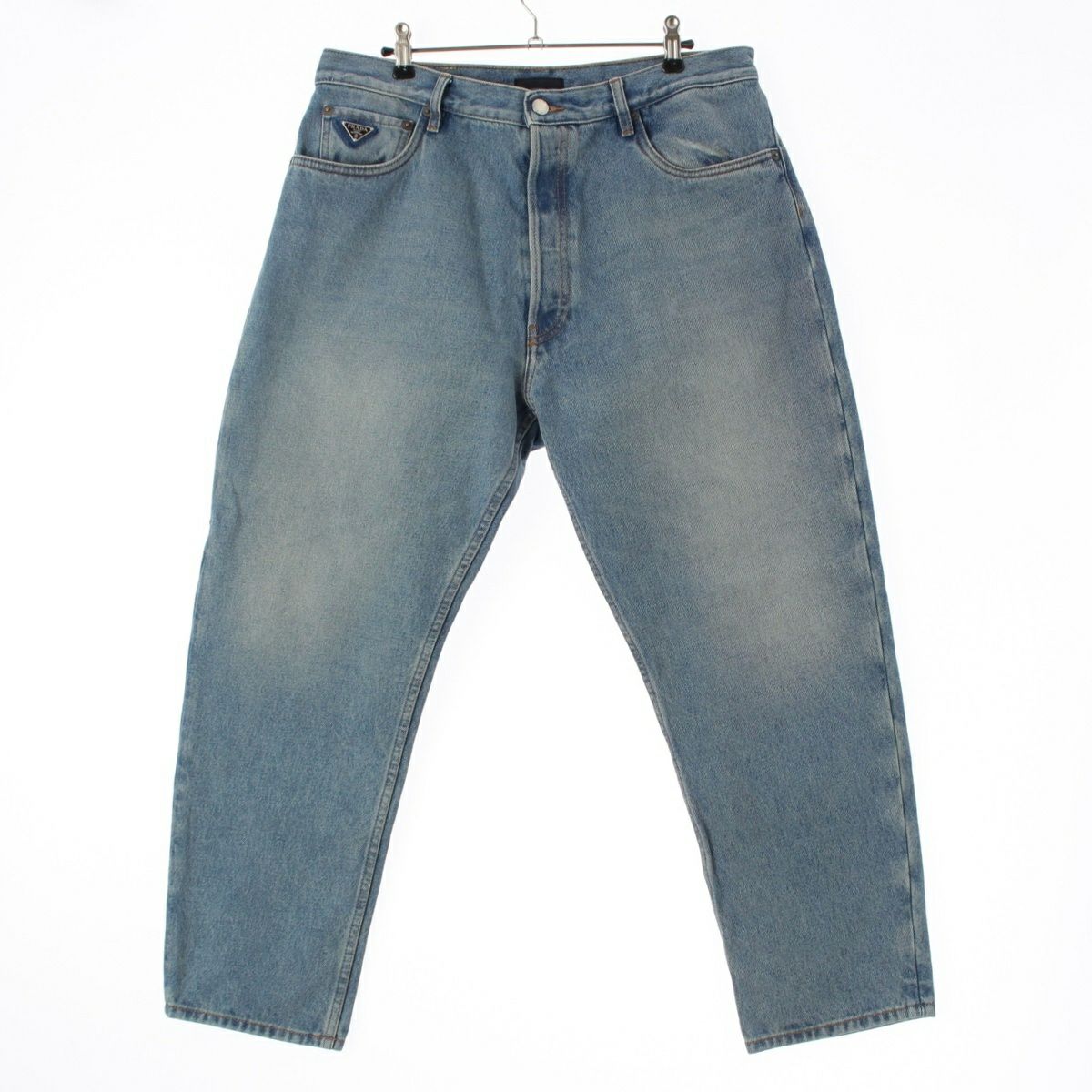 プラダ デニム トライアングルロゴ 5ポケット パンツ ジーンズ ボトムス GEP351 ブルーインディゴ 34