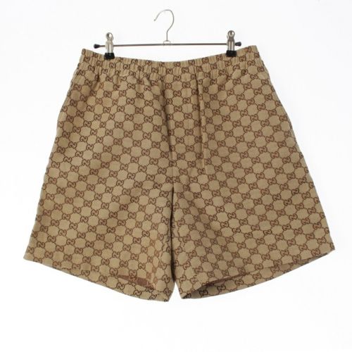 グッチ リネンブレンド GGスプリーム ショート パンツ ボトムス 742781 ベージュ 46