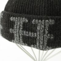 エルメス カシミヤ マルジェラ期 Hロゴ ニットキャップ ビーニー 帽子