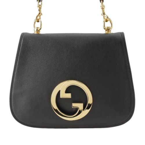 グッチ レザー ブロンディ インターロッキングG ショルダーバッグ 699210 493075 ブラック