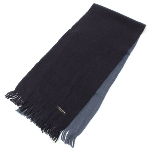 コムデギャルソンオムプリュス AD1993 脱色 フリンジ マフラー ネイビー ブルー