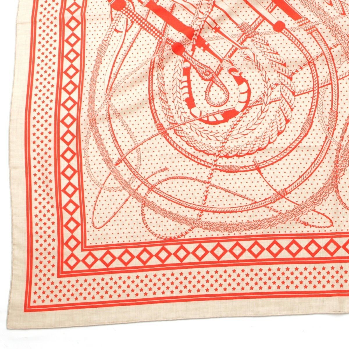 エルメス カレジェアン 140 カシシル Fouets et Badines Bandana 鞭と