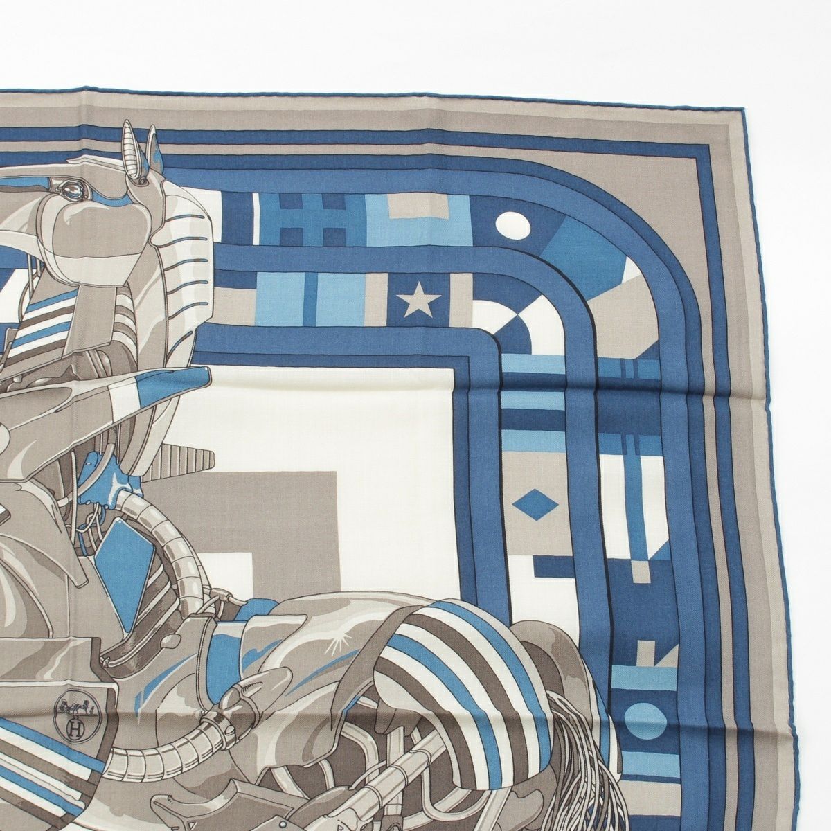 エルメス カレH 100 ROBOCAR ロボカバール カシミヤ シルク スカーフ