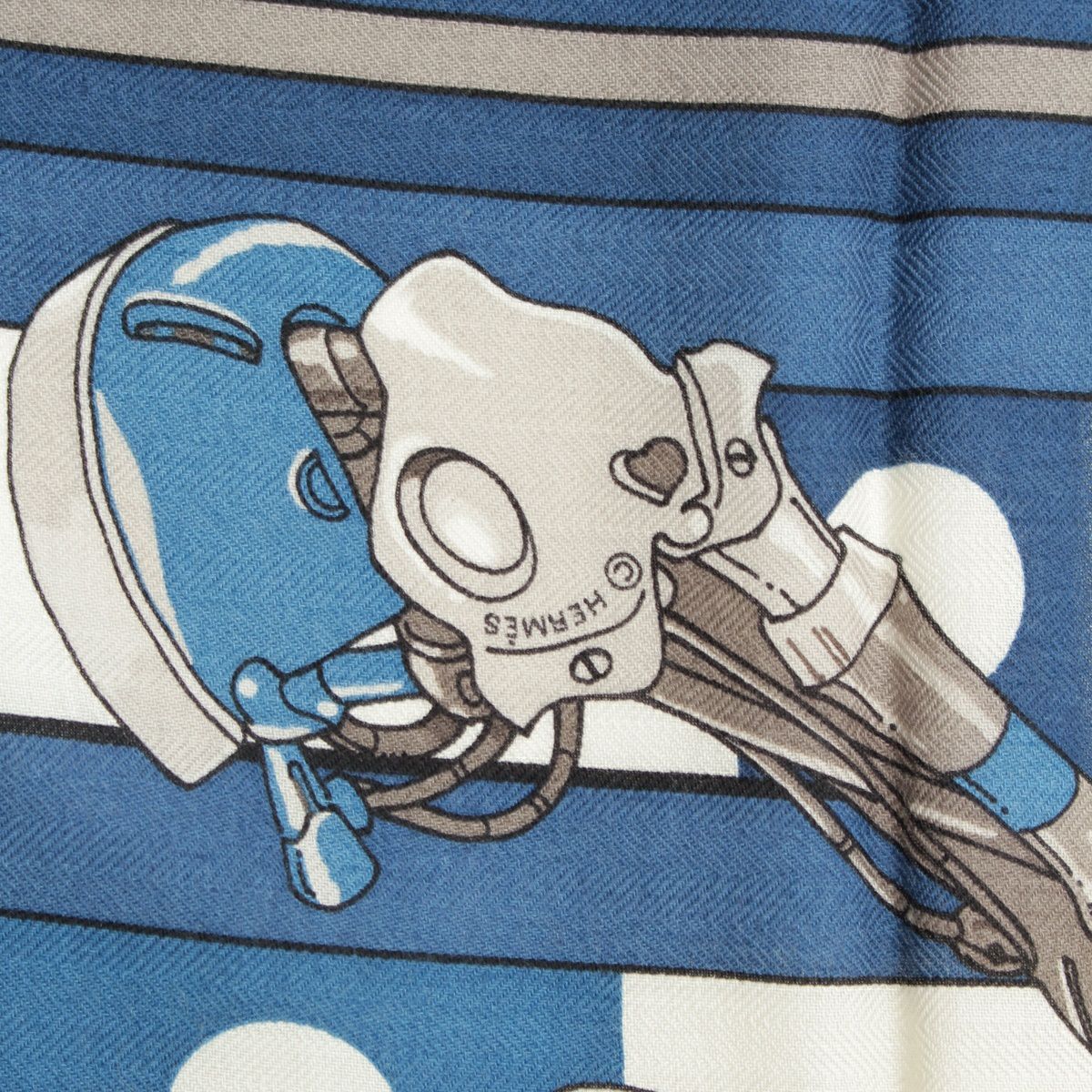 エルメス カレH 100 ROBOCAR ロボカバール カシミヤ シルク スカーフ