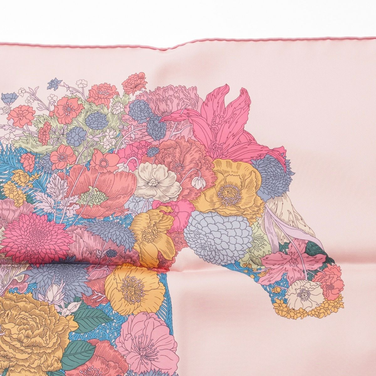 エルメス カレ90 Robe Legere ローブ レジェール シルク お花柄