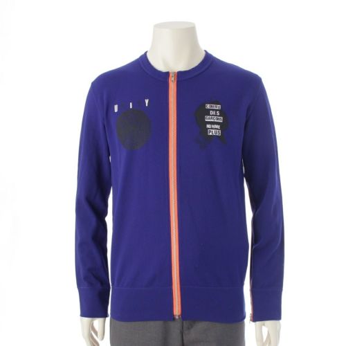 コムデギャルソンオムプリュス AD2008 ジップアップ カットソー トップス PB-T026 ブルー S