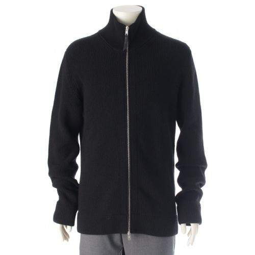 メゾンマルジェラ 23AW コットン ウール 7ゲージ ドライバーズニット ジップ カーディガン トップス SI1HA0013 ブラック M