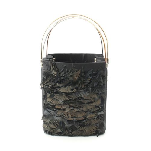 カルティエ トリニティ フェザー ハンドバッグ ブラック