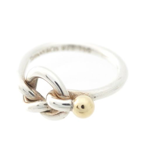 ティファニー ヴィンテージ ラブノット リング 指輪 アクセサリー 925 750 シルバー×ゴールド 2.7g