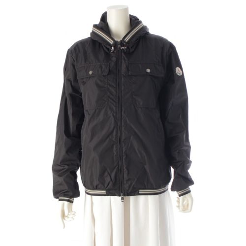 モンクレール 18年 JEANCLAUDE ナイロン フード付きジップアップ ジャケット ブルゾン ブラック 1