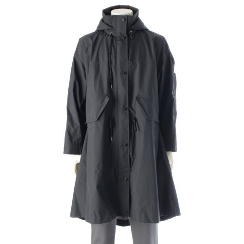 モンクレール 22AW AMANCE ポリエステル ロング ダウンコート H20931 ブラック 0