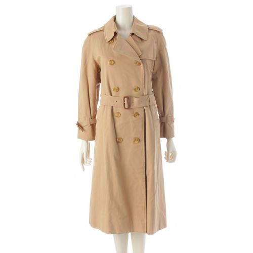 バーバリー コットン×ポリエステル ベルト付き トレンチコート アウター ベージュ