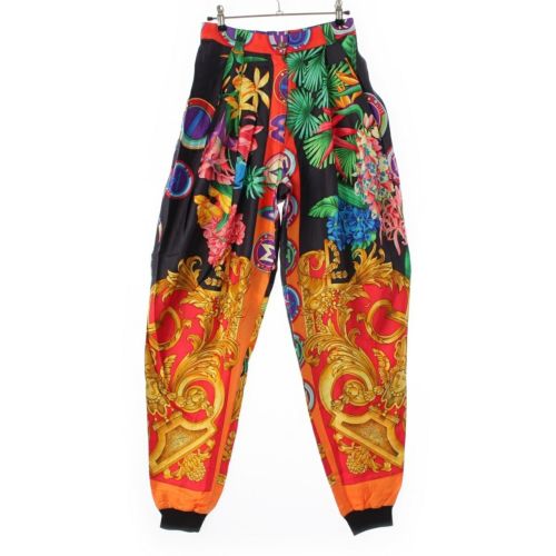 ジャンニ・ヴェルサーチェ 1993 S/S マイアミ サウスビーチコレクション シルク パンツ ボトムス マルチカラー 42