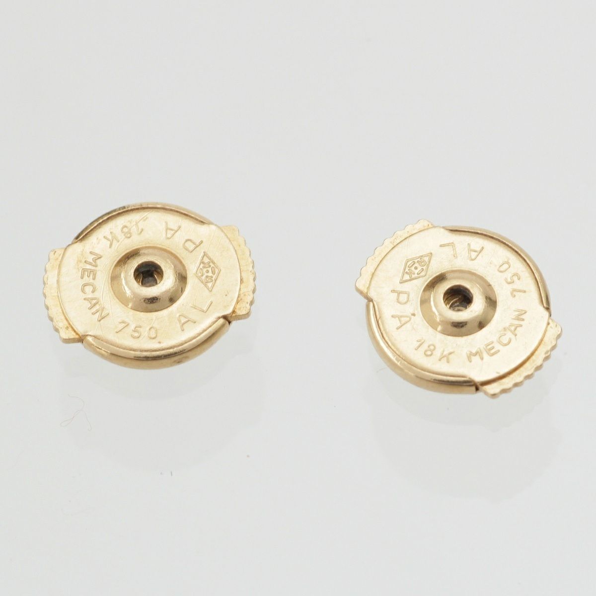 エルメス ヴィンテージ コンビ トグル ピアス 750 AG ゴールド 