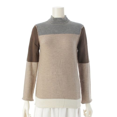 コムデギャルソン AD1998 カシミヤ モックネック ニット セーター 長袖 トップス GN-040330 ベージュ ブラウン マルチカラー