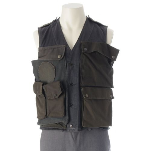 マルタンマルジェラ 2001SS アーティザナル 再構築 KOKONOE ドッキング ミリタリー ベスト 古着カスタマイズ トップス ダークネイビー カーキ S