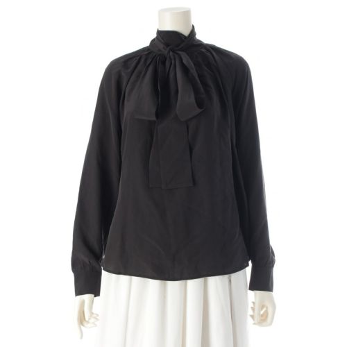 マックスマーラ ステューディオ 25年 GAIA シルク ボウタイ ブラウス トップス 161110416 ブラック 38
