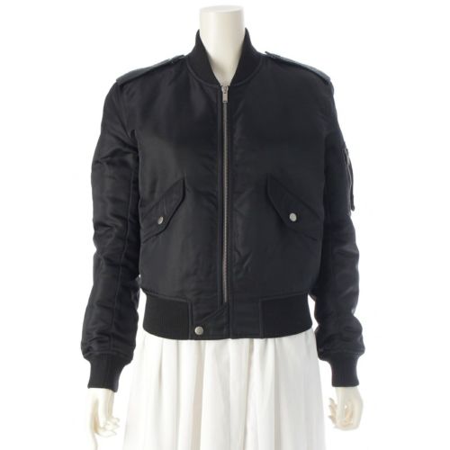 サンローラン 中綿 ボンバージャケット ブルゾン アウター 504136 ブラック 36