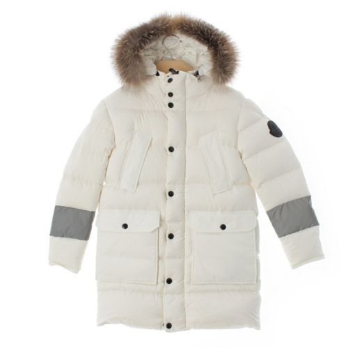 モンクレール 20年 FLOB ファー フーデット ダウンジャケット アウター F29541C5072253333 ホワイト 12anni152cm