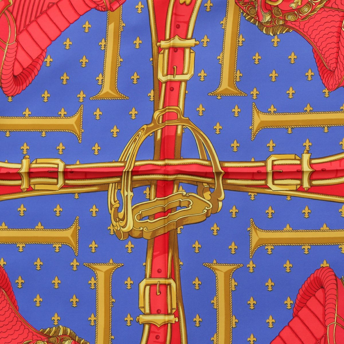 エルメス カレ90 SELLES A HOUSSE カバーへの腰かけ シルク スカーフ