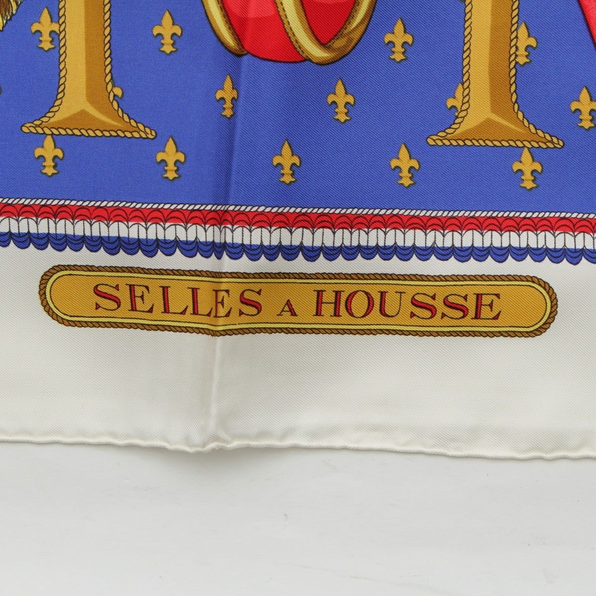 エルメス カレ90 SELLES A HOUSSE カバーへの腰かけ シルク スカーフ
