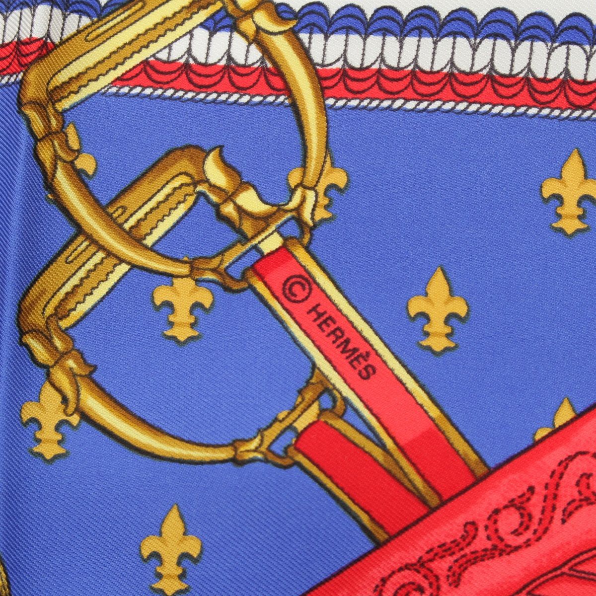 エルメス カレ90 SELLES A HOUSSE カバーへの腰かけ シルク スカーフ