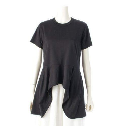 コムデギャルソン AD2023 23AW デザインヘム ショートスリーブ トップス GL-T012 ブラック XS