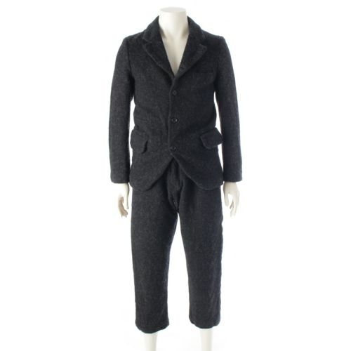 コムデギャルソン HOMME DEUX 24AW 縮絨 ジャケット パンツセットアップ スーツ DN-J040 DN-P044 グレー XS