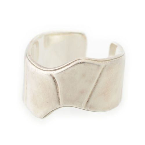 エルメス メモワール クロコ 竹腑模様 リング 指輪 アクセアリー Ag925 シルバー #55 12g