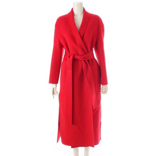アドーア 18年 カシミヤ ガウン コート アウター 531-8252902 レッド 36