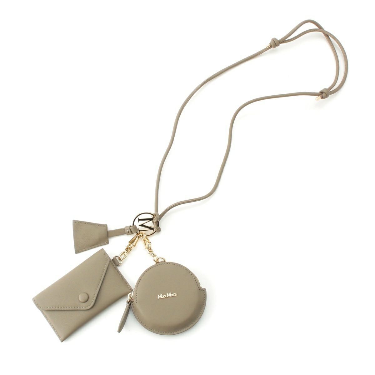 マックスマーラ 23SS カーフレザー ポーチ マルチケース ストラップ