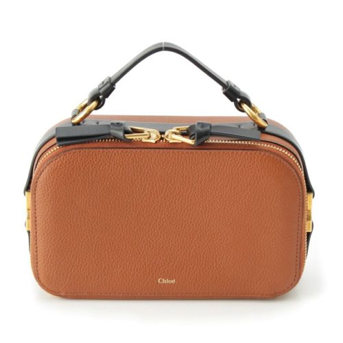 クロエ マーシー ミニ 2WAY ショルダー ハンドバッグ CHC23WP84 ブラウン ブラック