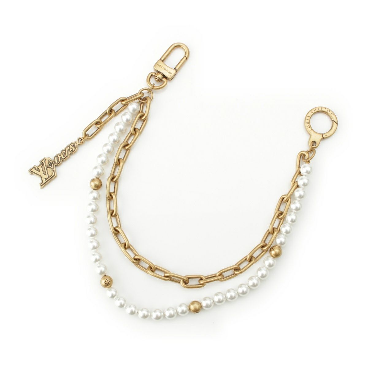 ルイヴィトン M01689 パール ゴールド チェーン バッグチャーム ベルト バッグチャーム・チェーン ベルト パール S00｜ルイ・ヴィトン 公式