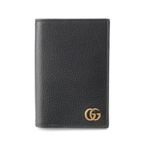 グッチ レザー GGマーモント カードケース パスケース 588303 ブラック