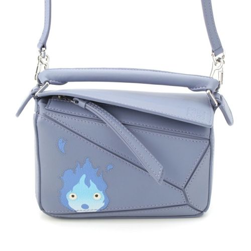 ロエベ スタジオジブリ パズル ミニ レザー カルシファー 2way ショルダーバッグ ブルー