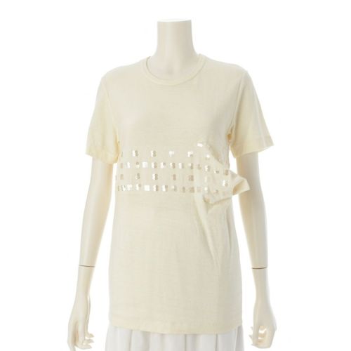 コムデギャルソン 80s スパンコール 切替 半袖Ｔシャツ トップス ベージュ