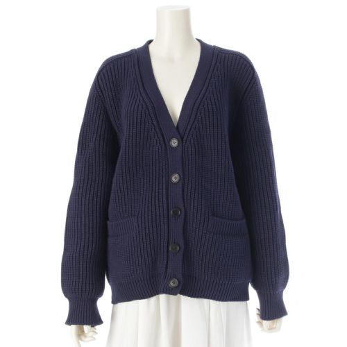 プラダ 2023 コットン トライアングルロゴ ジップアップ カーディガン ジャケット P25L89 ネイビー 38