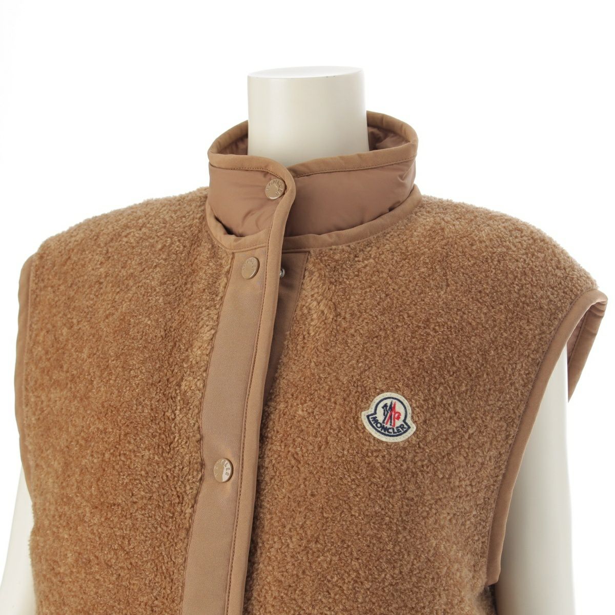 モンクレール 2025AW コットン混 BOST GILET テディ ダウンベスト ジレ