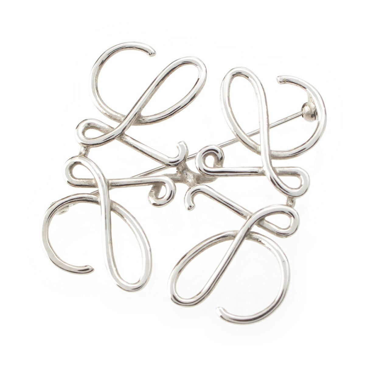 ロエベ アナグラム ロゴ ブローチ シルバー | 中古通販 retro.jp