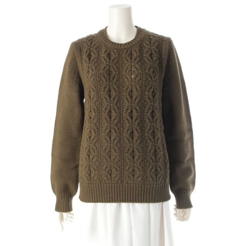 コムデギャルソン AD2022 オムドゥ ウール ニット セーター トップス DJ-N509 カーキ S