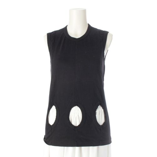 コムデギャルソン AD2013 14S/S ホール加工 ノースリーブ カットソー タンクトップ GM-T020 ブラック XS