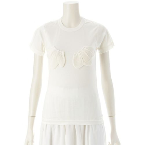 コムデギャルソン AD2003 04SS コットン アーカイブ 羽 異素材 切替 カットソー トップス GM-T017 ホワイト ‐