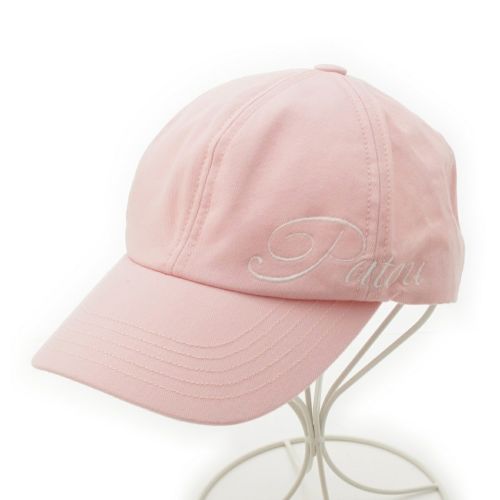 パトゥ 25SS コットン エンブロイダリー 刺繍ロゴ キャップ 帽子 25S-AC100-0214 ピンク L