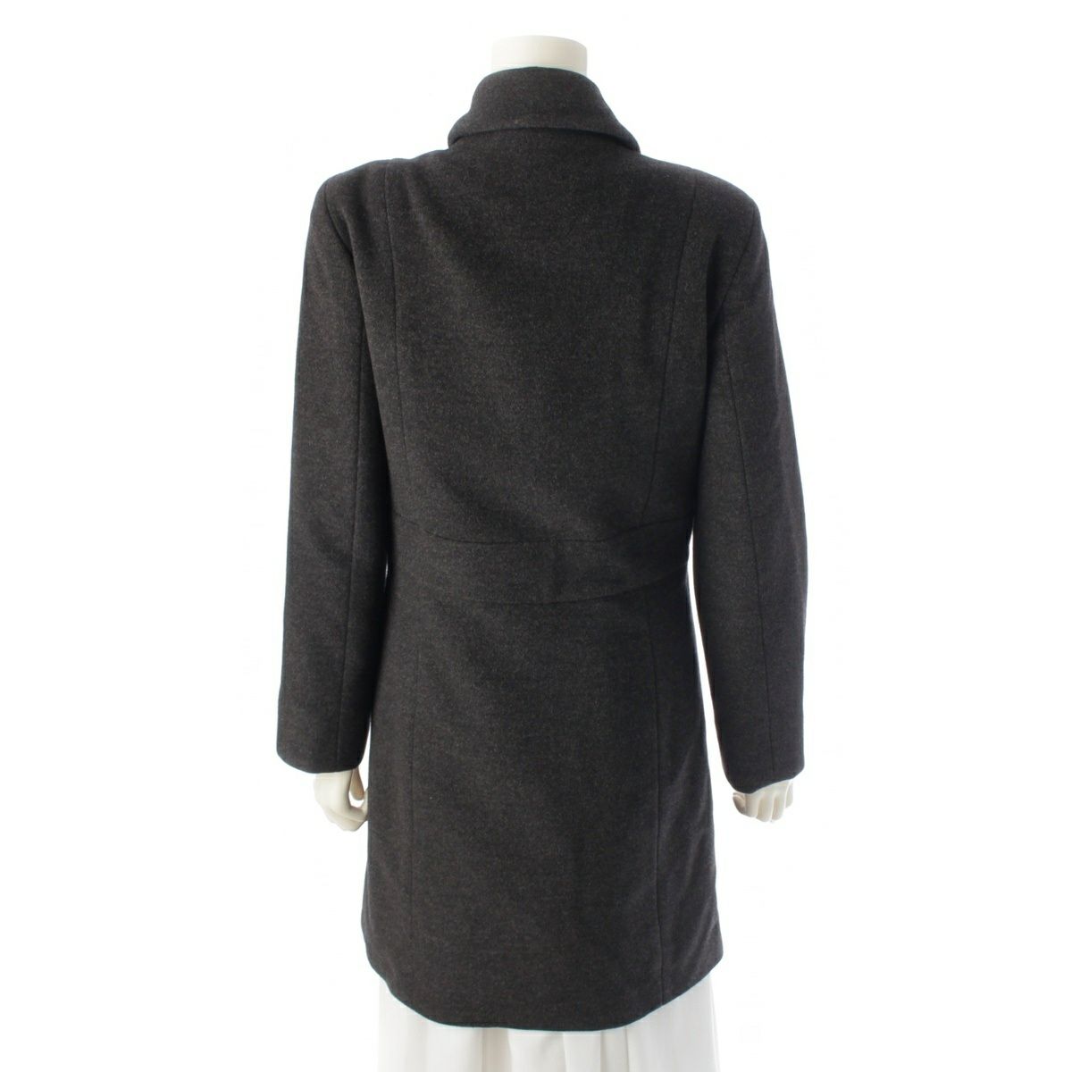 ジルサンダー ウール アンゴラ ダブル ロング コート アウター グレー  